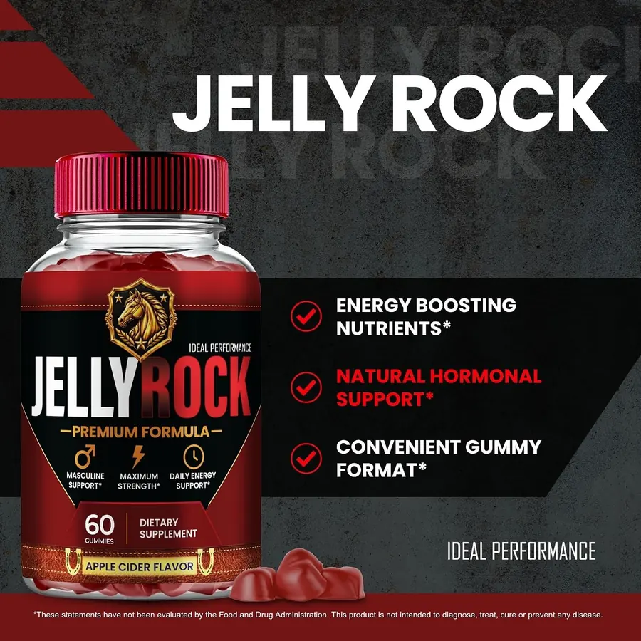 JellyRock listing image: energy boosting nutrients, natural hormonal support, convenient gummy format