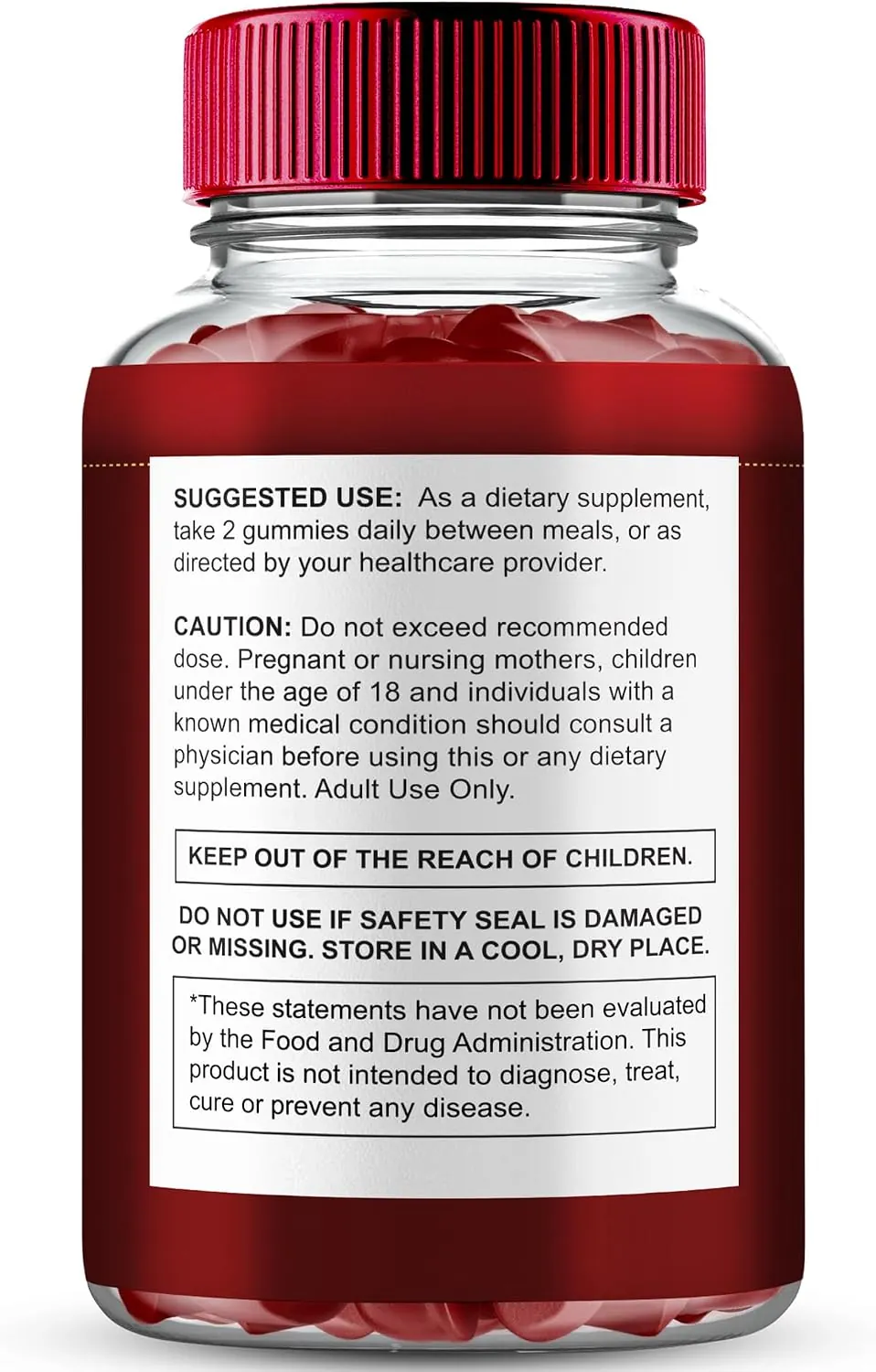 JellyRock jar side: suggested use, caution and storage